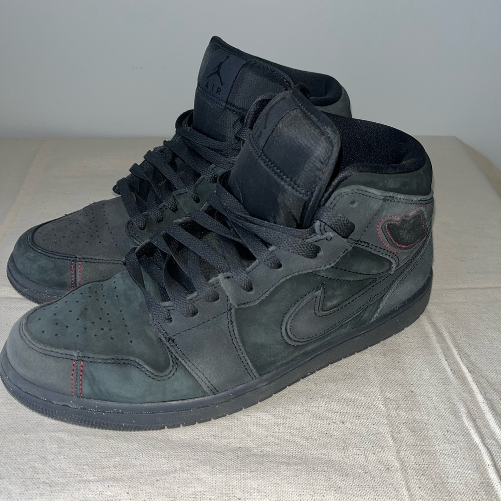 Jordan Black and Red Sneakers